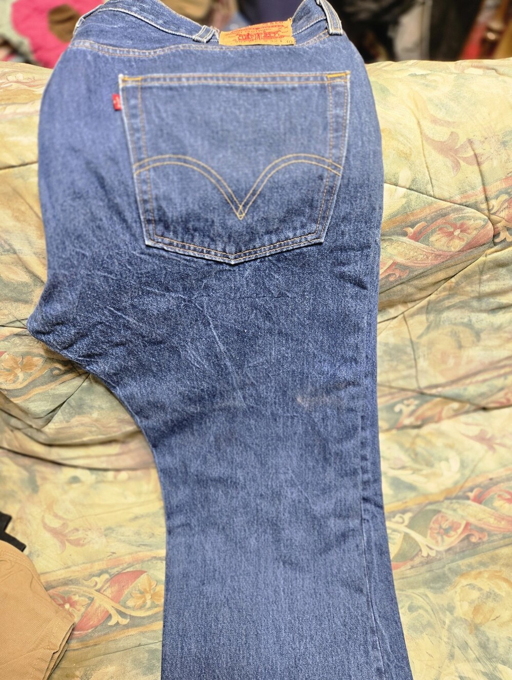 Mens Levi 501 Button Fly Jeans Minimal Wear